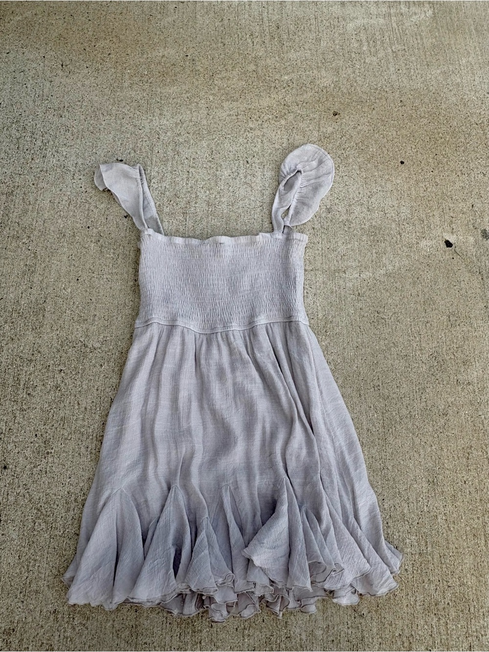 Aakaa Light Gray Ruffled Sundress - Picture 3 of 4